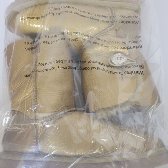 Ugg Size  8 Gold Boots W Bailey Button Mirage 1010266 - Picture 10 of 10